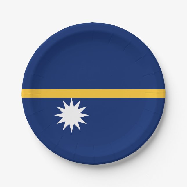 Plato De Papel Bandera de Nauru (Anverso)