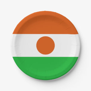 Plato De Papel Bandera de Níger