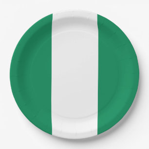 Plato De Papel Bandera de Nigeria