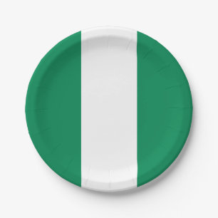 Plato De Papel Bandera de Nigeria