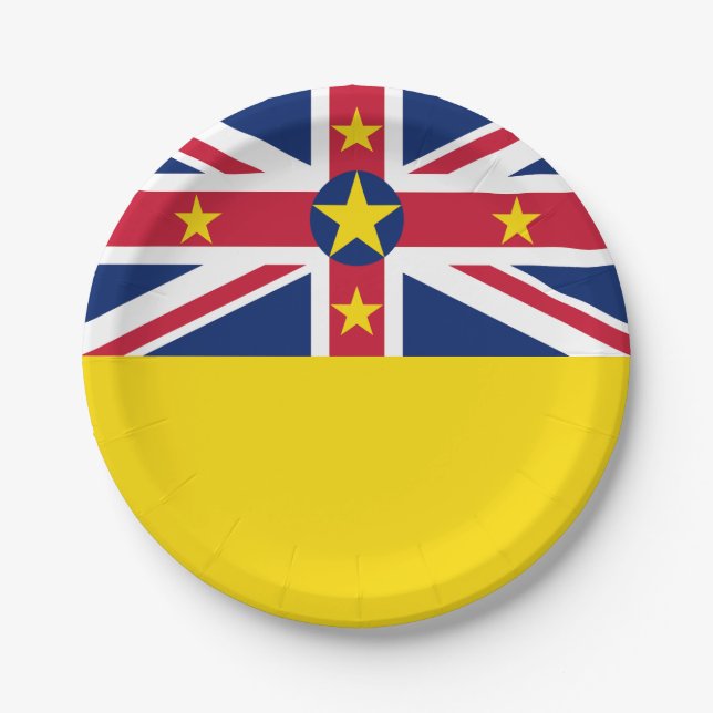 Plato De Papel Bandera de Niue (Anverso)