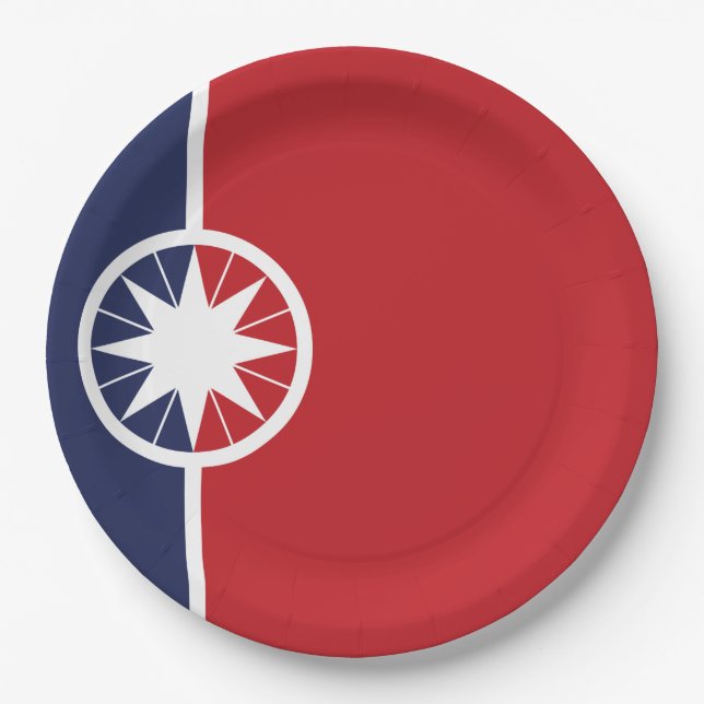 Plato De Papel Bandera de Norman (Oklahoma) (Anverso)