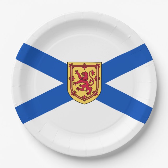 Plato De Papel Bandera de Nueva Escocia (provincia canadiense) (Anverso)