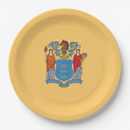 Plato De Papel Bandera de Nueva Jersey