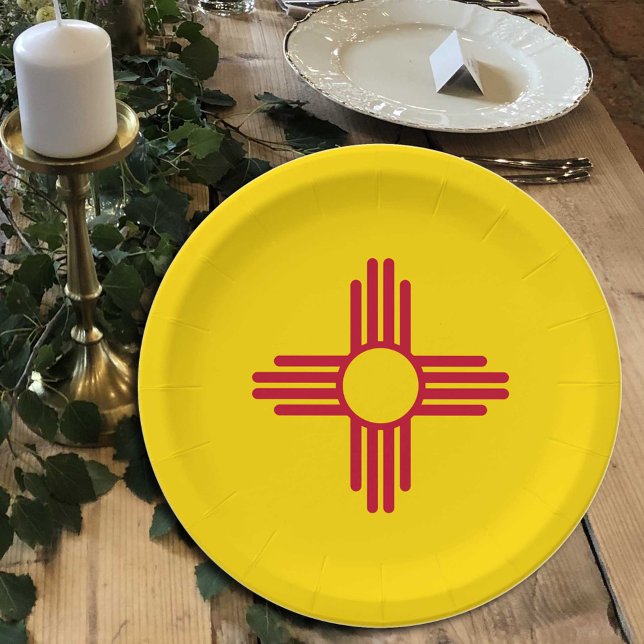 Plato De Papel Bandera de Nuevo México, fiesta, deportes, Nuevo M (Subido por el creador)