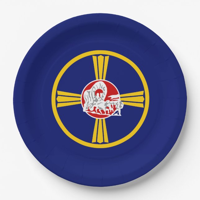 Plato De Papel Bandera de Omaha (Nebraska) (Anverso)