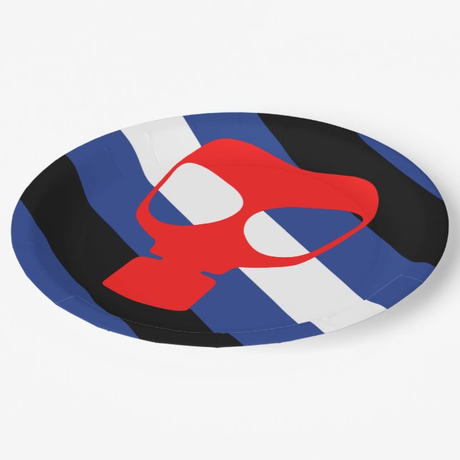 Plato De Papel Bandera de Orgullo de Máscara (Angular)