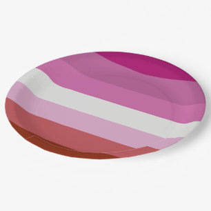 Plato De Papel Bandera de Orgullo Lesbiana (Origen)