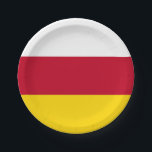 Plato De Papel Bandera de Osetia del Norte<br><div class="desc">Bandera patriótica de Osetia del Norte Alania</div>