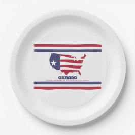 Plato De Papel Bandera de Oxnard (California)