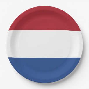 Plato De Papel Bandera de Países Bajos