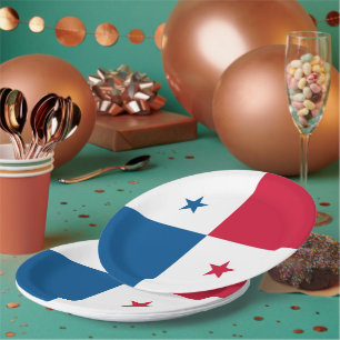Plato De Papel Bandera de Panamá