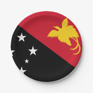 Plato De Papel Bandera de Papúa Nueva Guinea