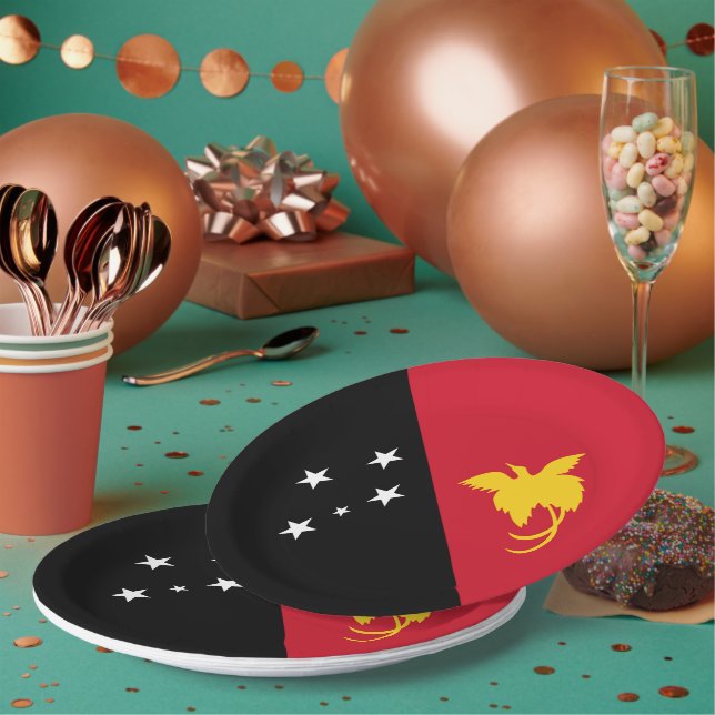 Plato De Papel Bandera de Papúa Nueva Guinea (Multi)