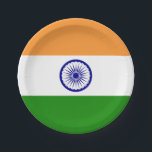 Plato De Papel Bandera de placas de papel de la India<br><div class="desc">Bandera de placas de papel de la India</div>