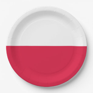 Plato De Papel Bandera de Polonia