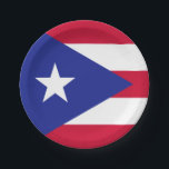 Plato De Papel Bandera de Puerto Rico<br><div class="desc">La bandera de Puerto Rico</div>