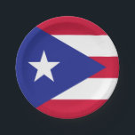 Plato De Papel Bandera de Puerto Rico<br><div class="desc">La bandera de Puerto Rico</div>