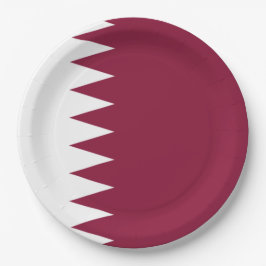 Plato De Papel Bandera de Qatar