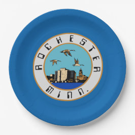 Plato De Papel Bandera de Rochester (Minnesota)