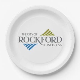 Plato De Papel Bandera de Rockford (Illinois)