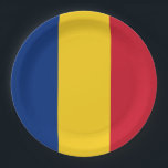 Plato De Papel Bandera de Rumania<br><div class="desc">Bandera de Rumania</div>