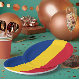 Plato De Papel Bandera de Rumania