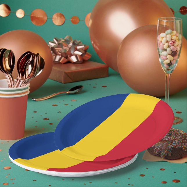 Plato De Papel Bandera de Rumania (Multi)