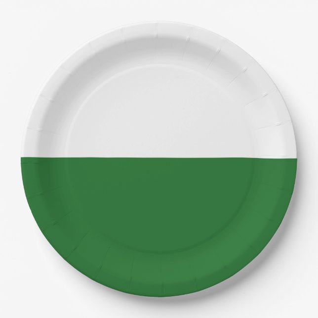 Plato De Papel Bandera de Sajonia (Estado alemán) (Anverso)