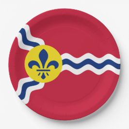 Plato De Papel Bandera de San Luis (Misuri)