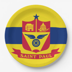 Plato De Papel Bandera de San Pablo (Minnesota)
