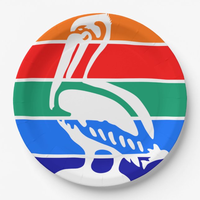 Plato De Papel Bandera de San Petersburgo (Florida) (Anverso)