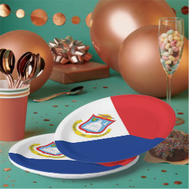 Plato De Papel Bandera de Sint Maarten