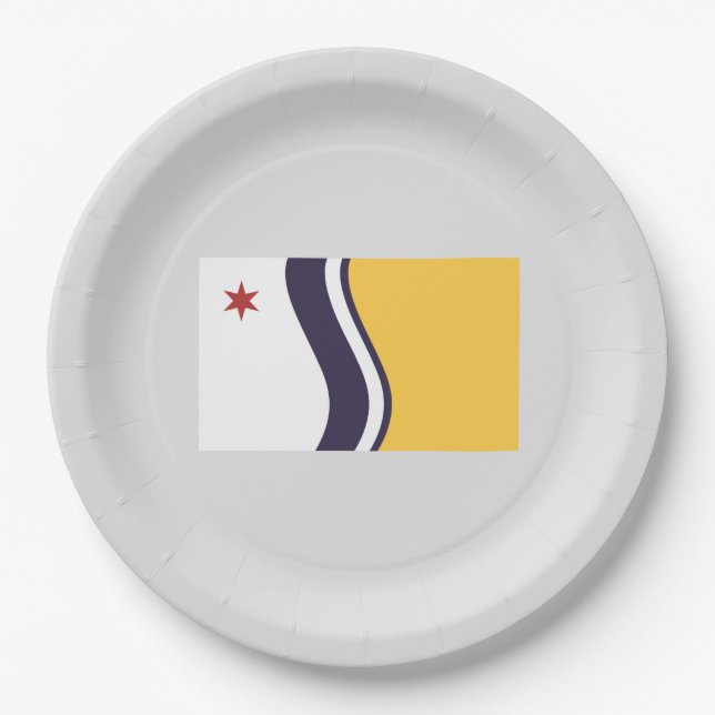 Plato De Papel Bandera de South Bend (Indiana) (Anverso)