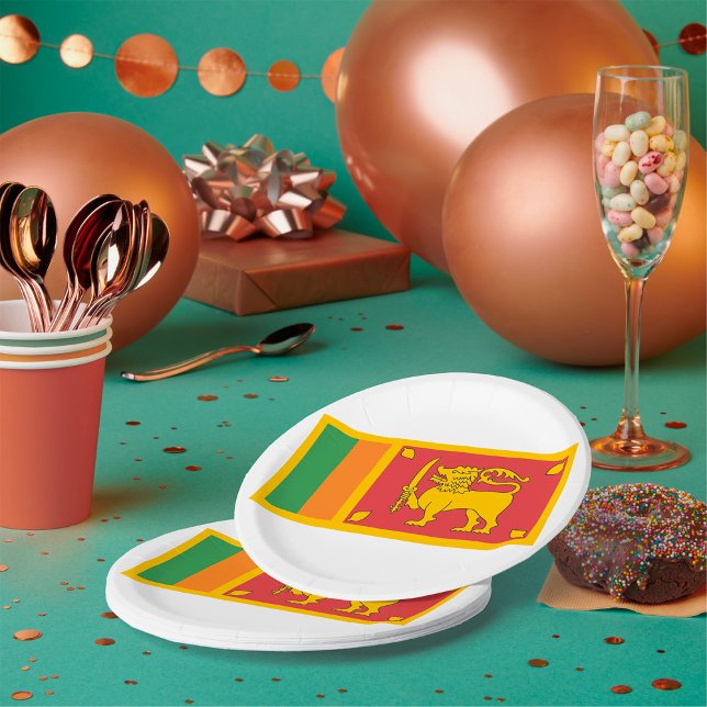 Plato De Papel Bandera de Sri Lanka (Subido por el creador)