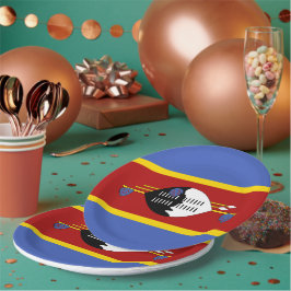 Plato De Papel Bandera de Suazilandia