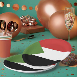 Plato De Papel Bandera de Sudán