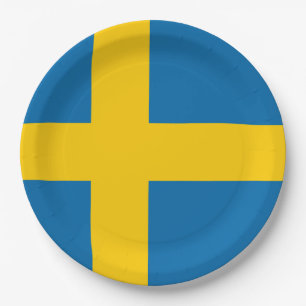 Plato De Papel Bandera de Suecia