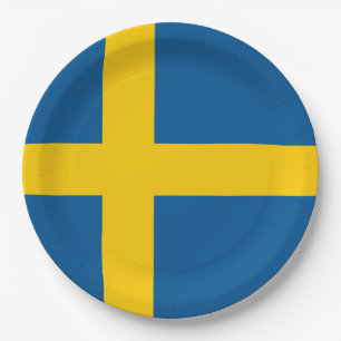 Plato De Papel Bandera de Suecia