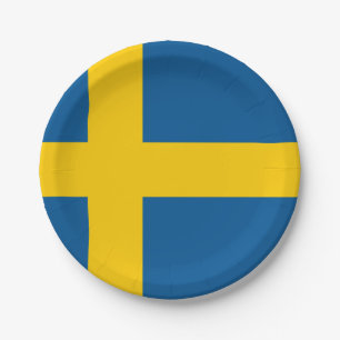 Plato De Papel Bandera de Suecia (sueca)
