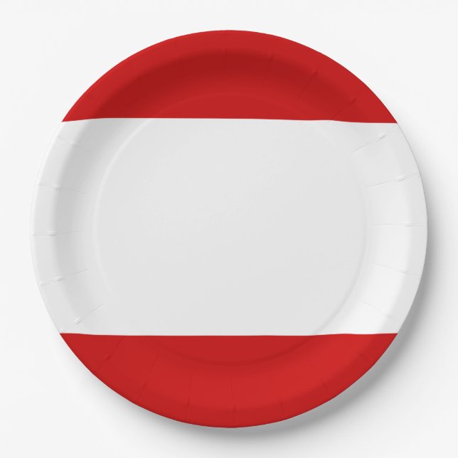 Plato De Papel Bandera de Tahití (Anverso)