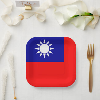 Plato De Papel Bandera de Taiwán: República de China, Taipei chin