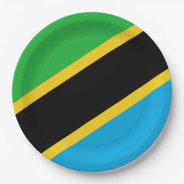 Plato De Papel Bandera de Tanzania