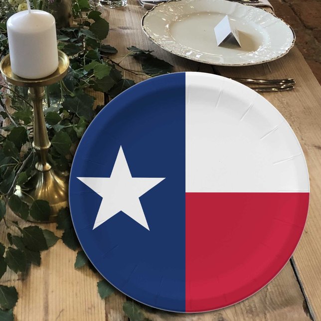 Plato De Papel Bandera de Texas, fiesta, deportes, Texas (Subido por el creador)