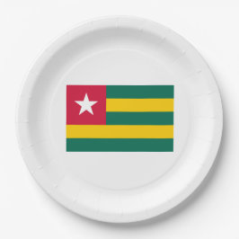 Plato De Papel Bandera de Togo