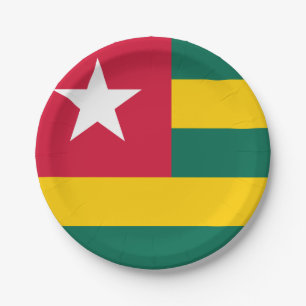 Plato De Papel Bandera de Togo