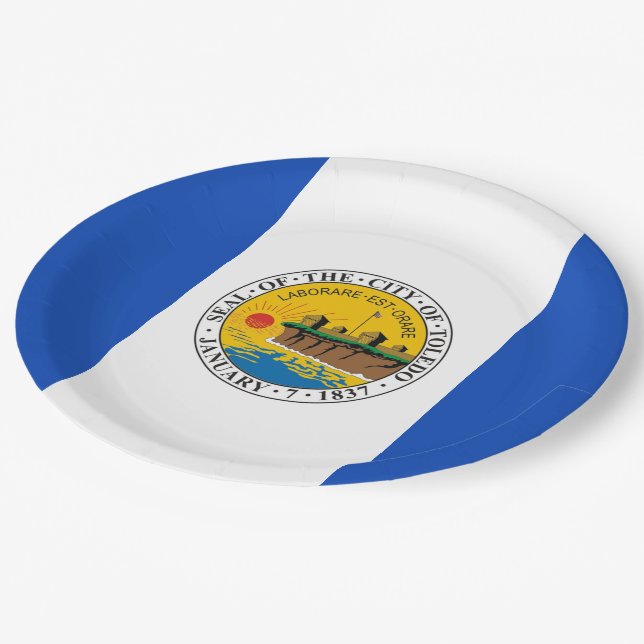Plato De Papel Bandera de Toledo (Angular)