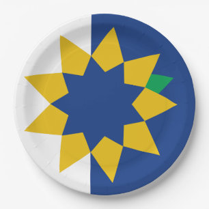 Plato De Papel Bandera de Topeka, Kansas