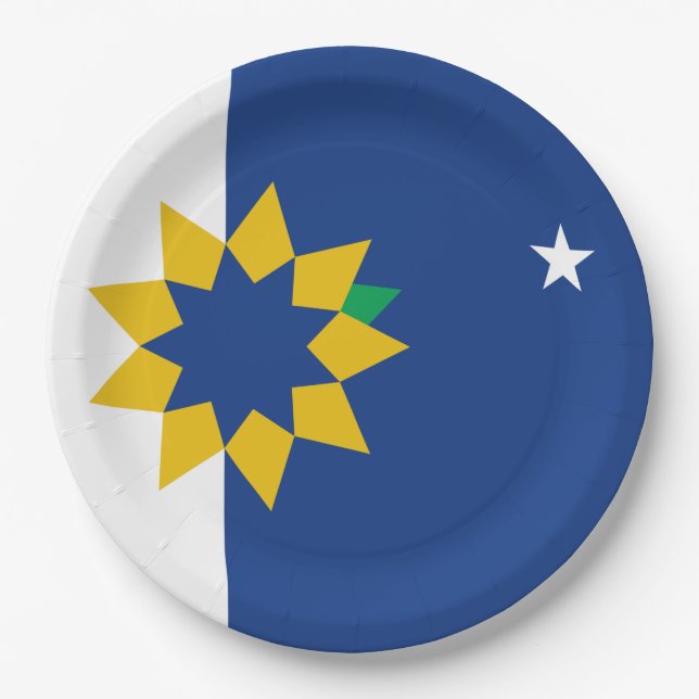 Plato De Papel Bandera de Topeka (Kansas) (Anverso)