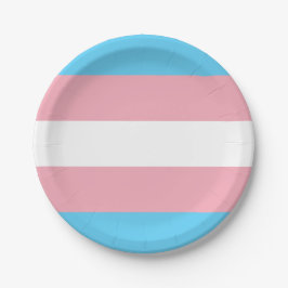 Plato De Papel Bandera de Trans